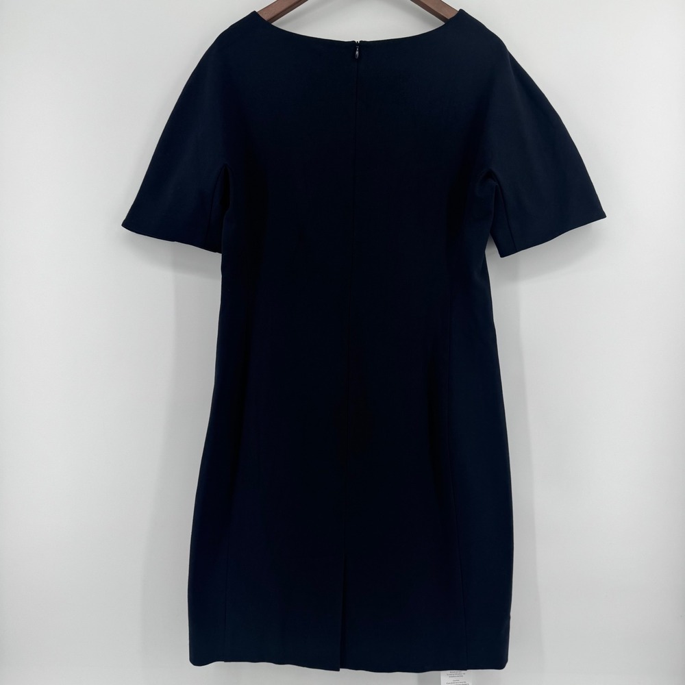 NEW MM LaFleur Susanna Dress Womens 12 Navy Blue Short Sleeve Sheath‎ Boat Neck